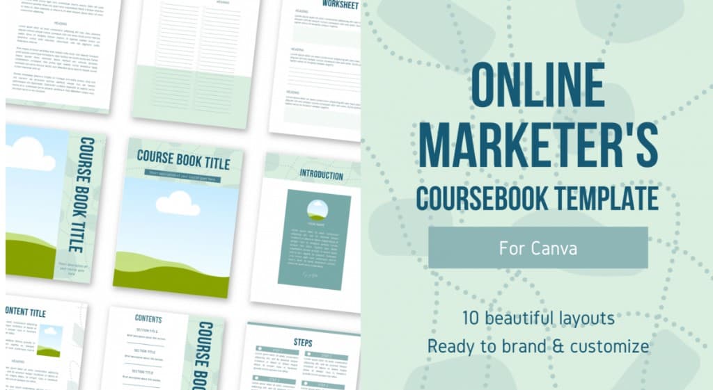 Online Marketer's Free Coursebook Template by Thrive Anywhere