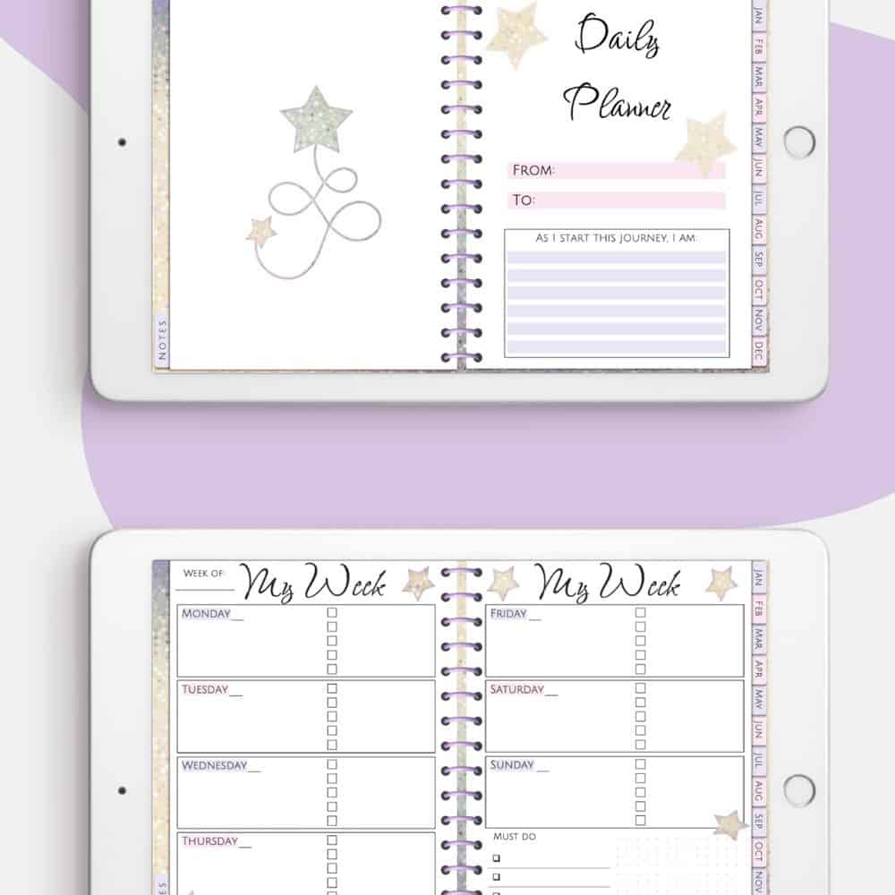Sparkly Digital Free Planner by Happy Journal