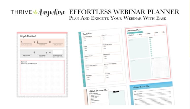 Effortless Free Webinar Planner by Thrive Anywhere