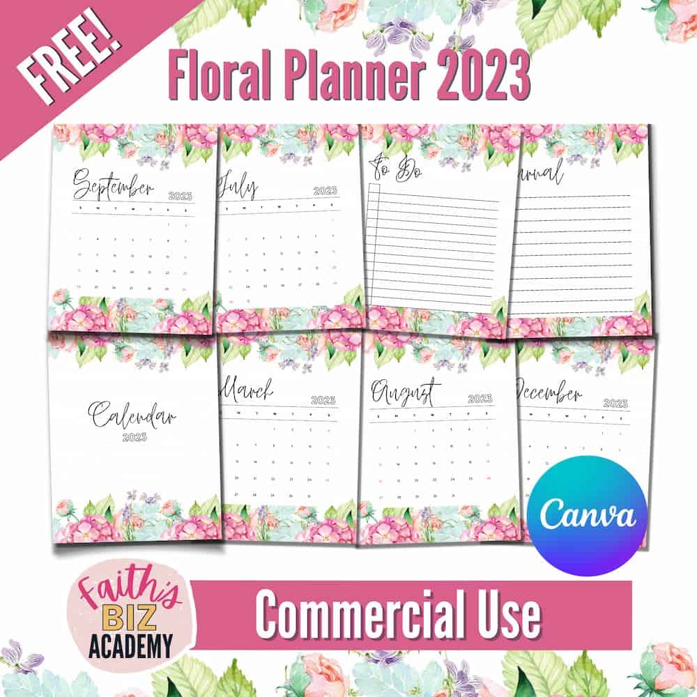 Floral Free Planner 2023 by Faith's Biz Academy