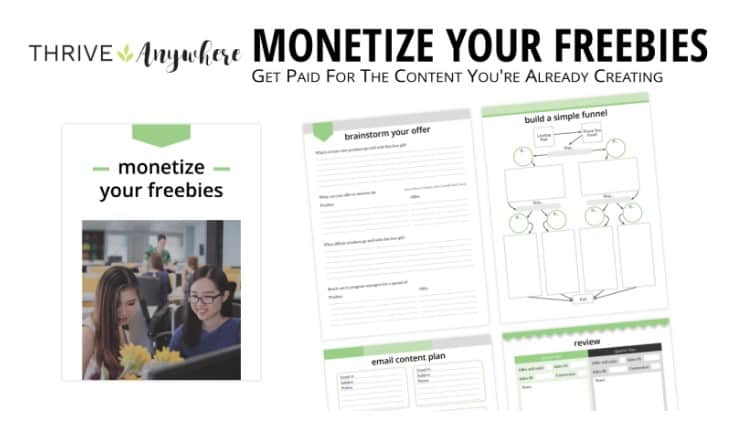Monetize Your Freebies Free Planner by Thrive Anywhere