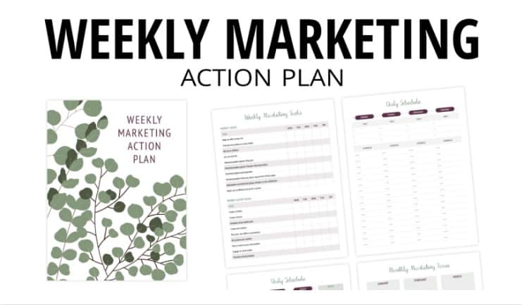 Free Weekly Marketing Action Plan by Thrive Anywhere