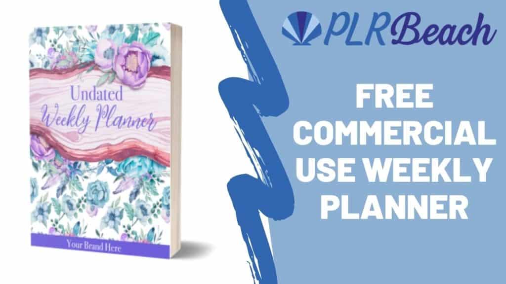 Undated Free Weekly Planner by PLR Beach