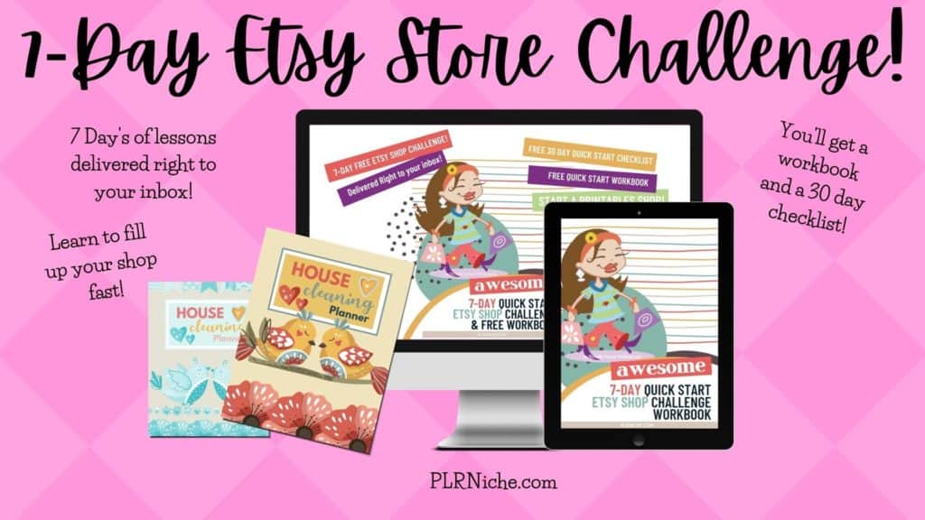 7 Day Etsy Store Challenge by PLR Niche