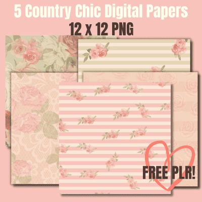 Country Chic Digital Papers by Grow Your Blog PLR