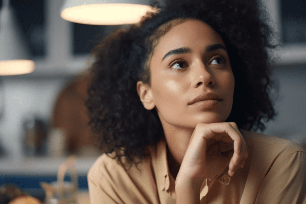 mixed-race_woman_in_kitchen_dreaming_of_making_money