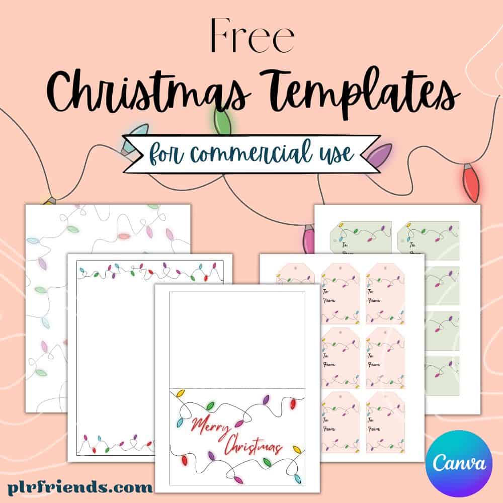 Christmas Free PLR Canva Templates by PLRFriends