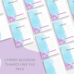 Cherry Blossom Free Calendar by Happy Journals