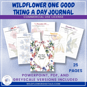 One Good Thing a Day Free Journal by Wildflower Digitals