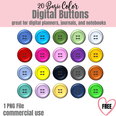 20 Free Digital Buttons Grow Your Blog PLR