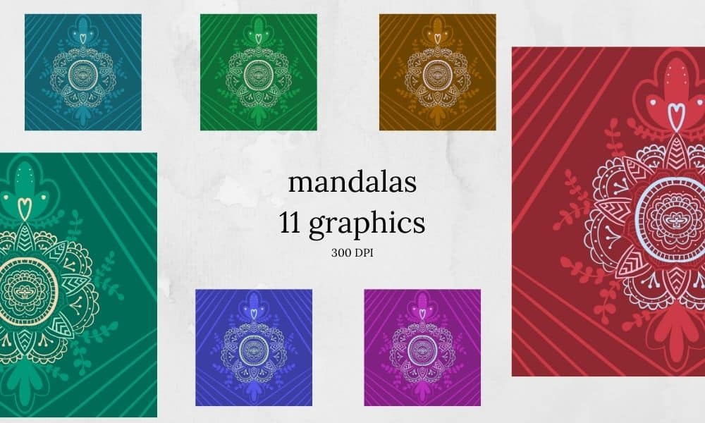 Mandalas Free Graphics by A Cup of Zen